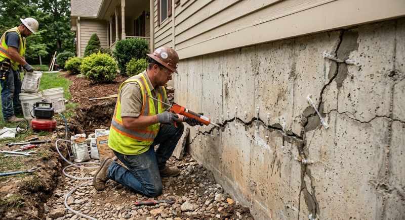 Cracked Foundation Repair in Dunkirk, MD