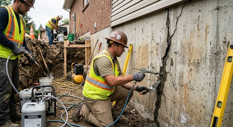 Cracked Foundation Repair in Newburg, MD