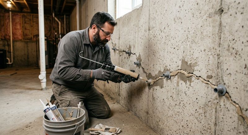Cracked Foundation Repair in Owings, MD