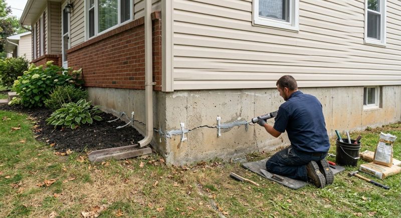 Cracked Foundation Repair in Shady Side, MD