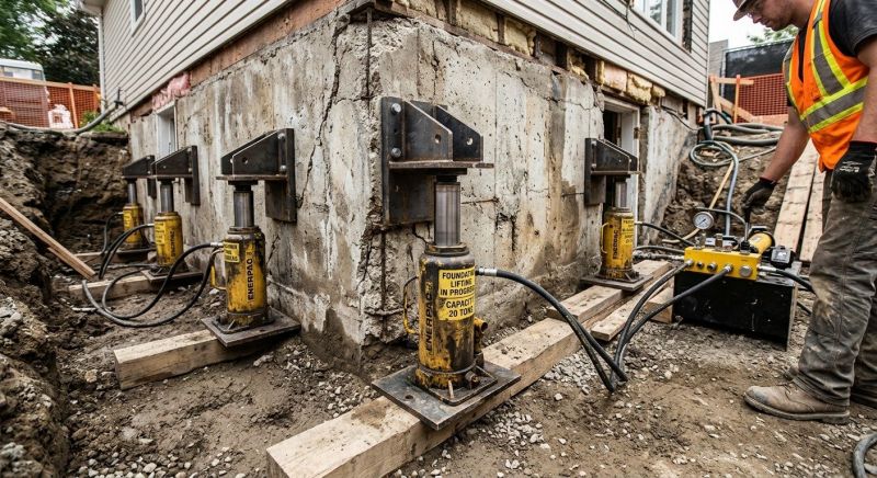 Foundation Jacking in Chesapeake Beach, MD