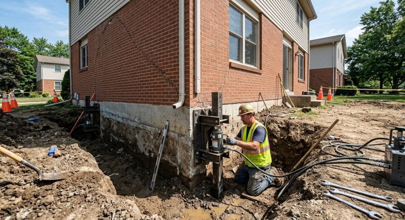 Sinking Foundation Repair in Saint Leonard, MD
